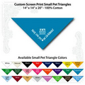 14"x14"x20" Turquoise Custom Printed Imported 100% Cotton Pet Bandanna